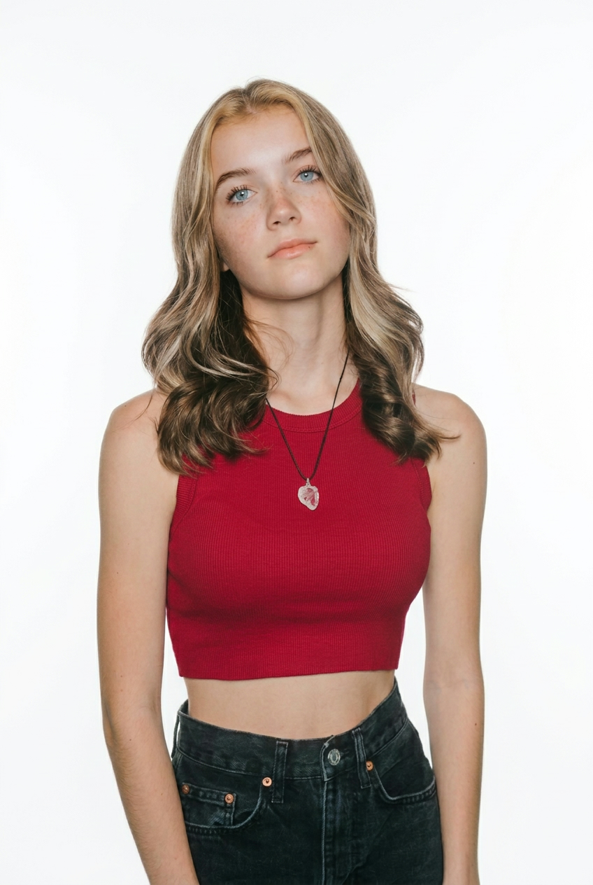 After analysis portrait enhanced with warm tones